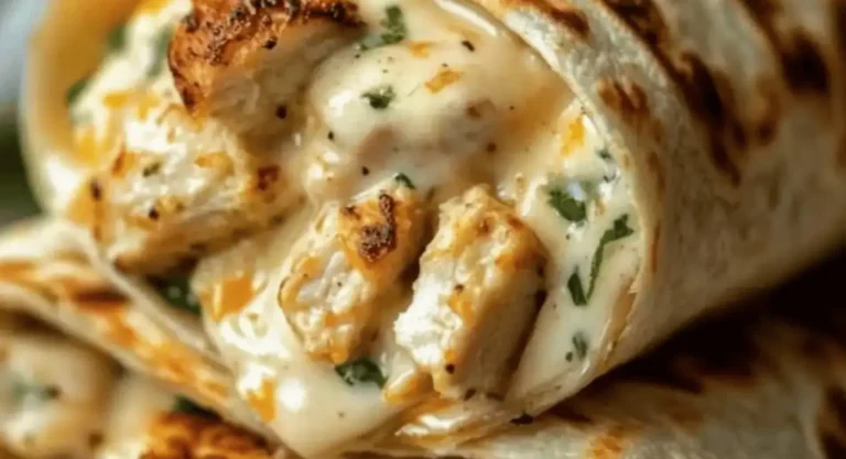Cheesy Garlic Chicken Wraps