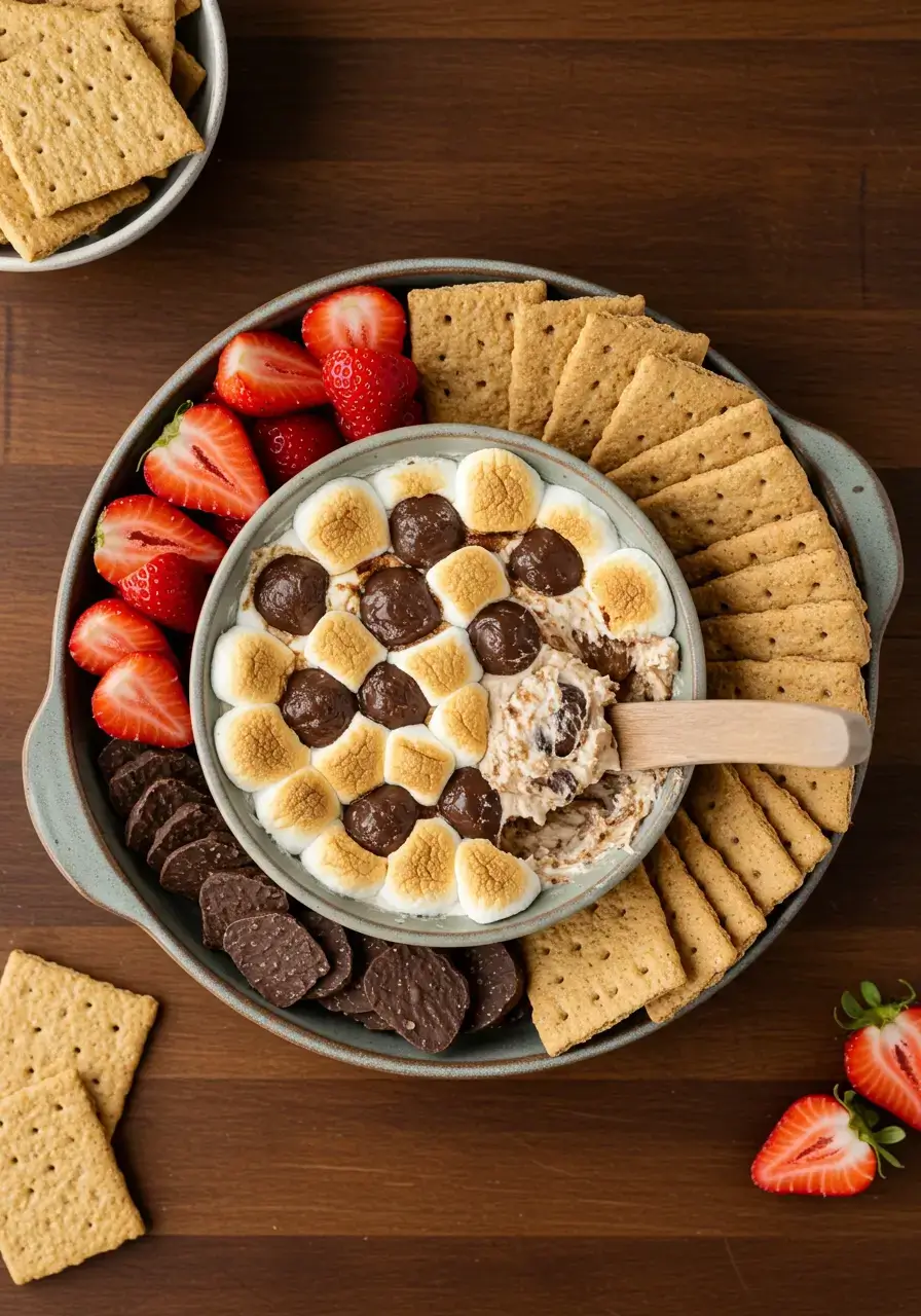 No-Bake S’mores Dip: The Easiest Dessert You’ll Ever Make in 2025 2 No-bake s’mores dip with graham crackers and fruit