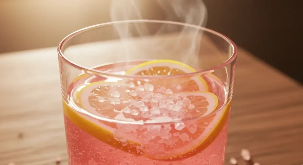 Japanese Pink Salt Diet Drink in Glass