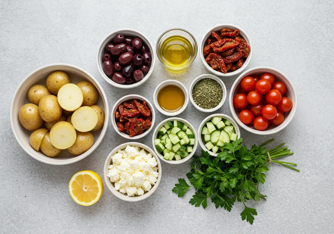 greek-potato-salad-ingredients-vinaigrette greek potato salad ingredients vinaigrette