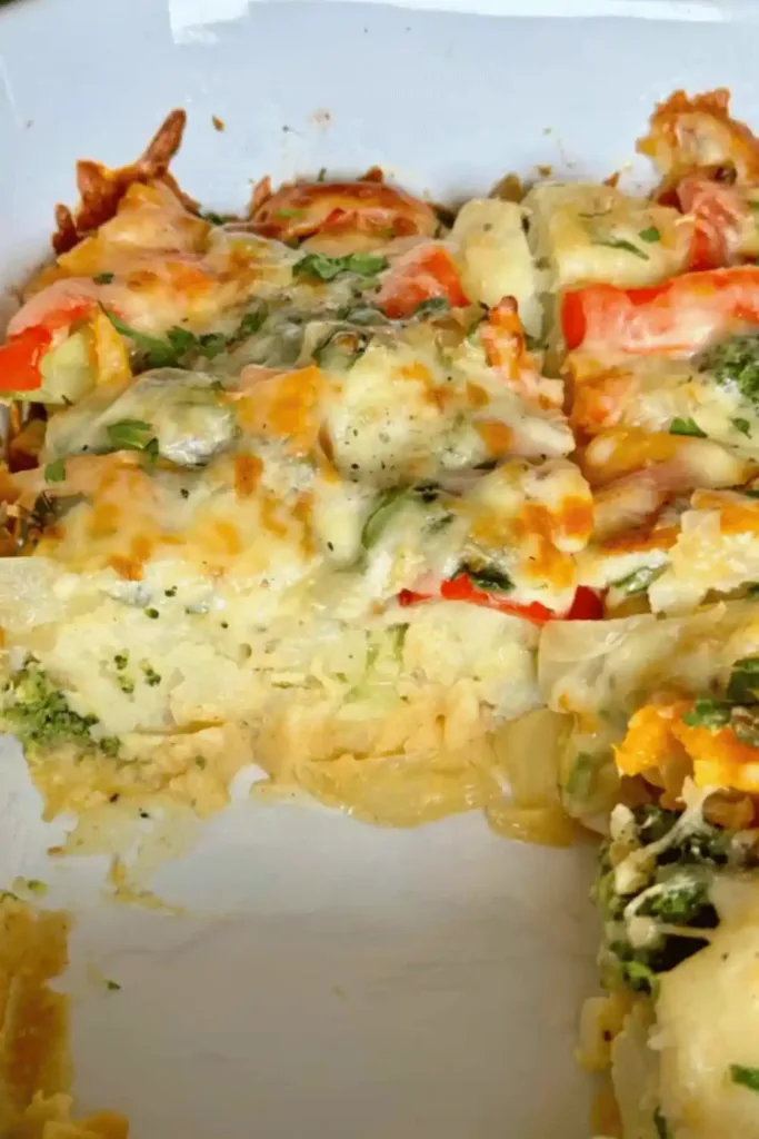 The Easy Vegetable Bake fresh out of the oven 