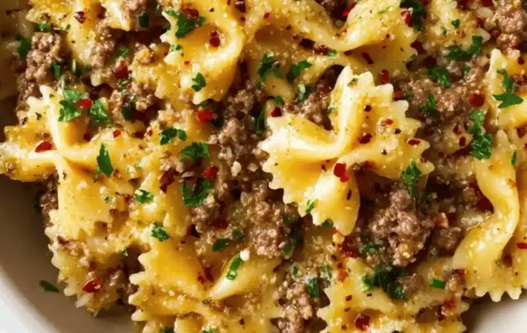 Garlic Butter Bowtie Pasta with Ground Beef: A Flavorful, Comforting Dinner Your Family Will Adore