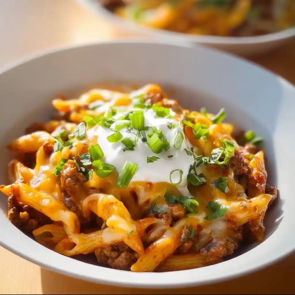 Beef Enchilada Pasta recipe