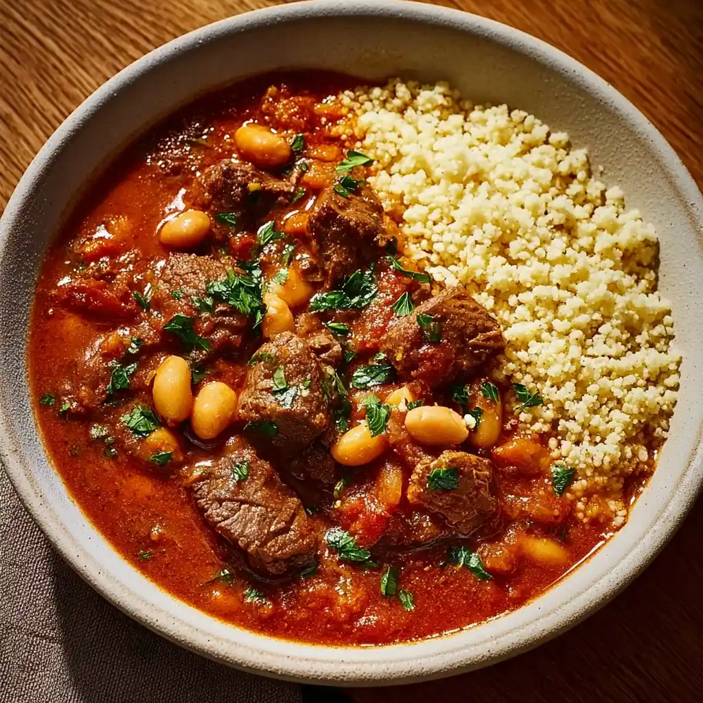 Beef and White Bean Stew With Cumin recipe