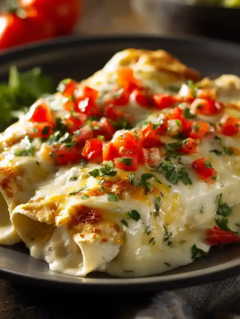 Chicken Enchiladas with Sour Cream White Sauce A Tex Mex Comfort Classic 1