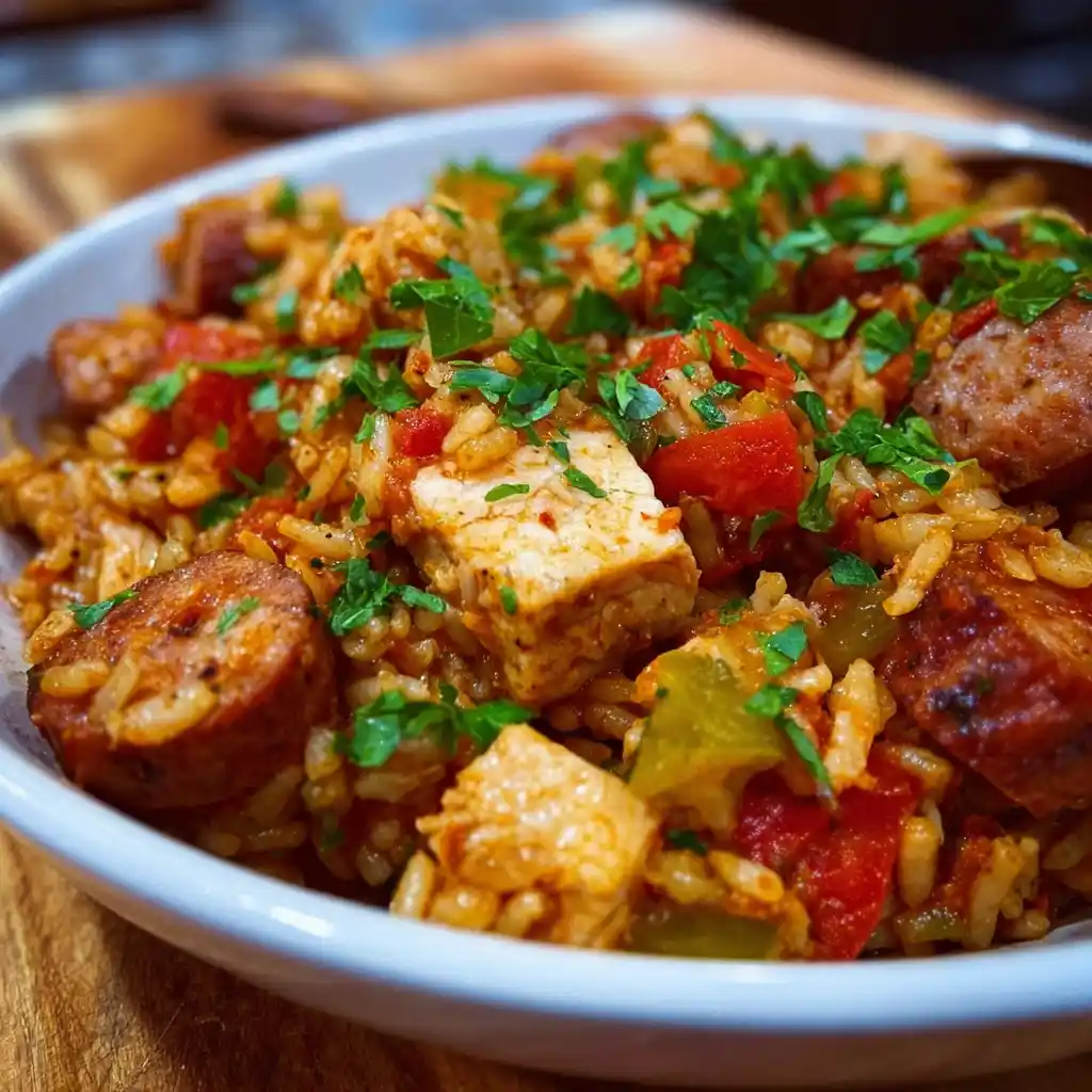 Chicken Sausage Jambalaya recipe