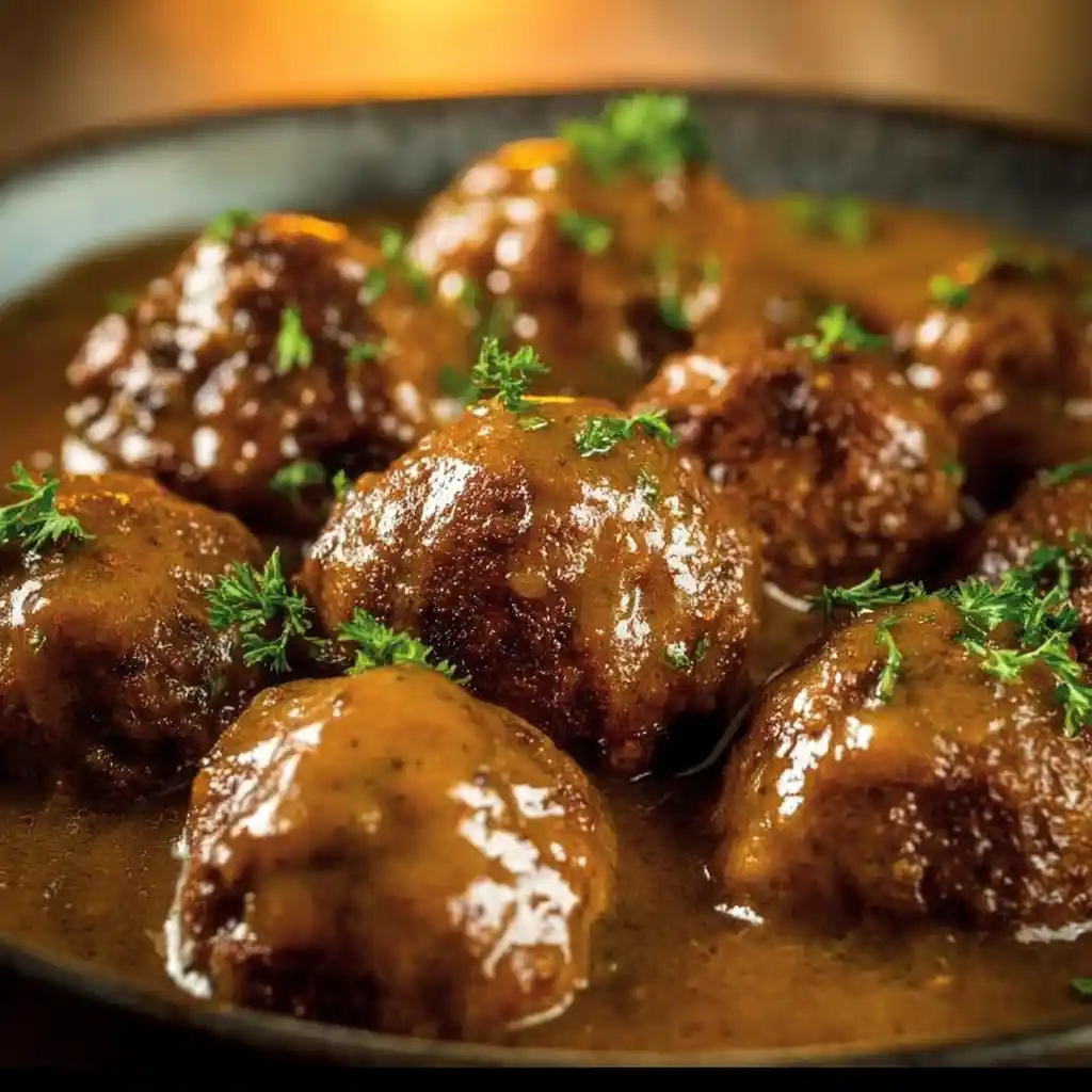 Cooker Meatballs and Gravy