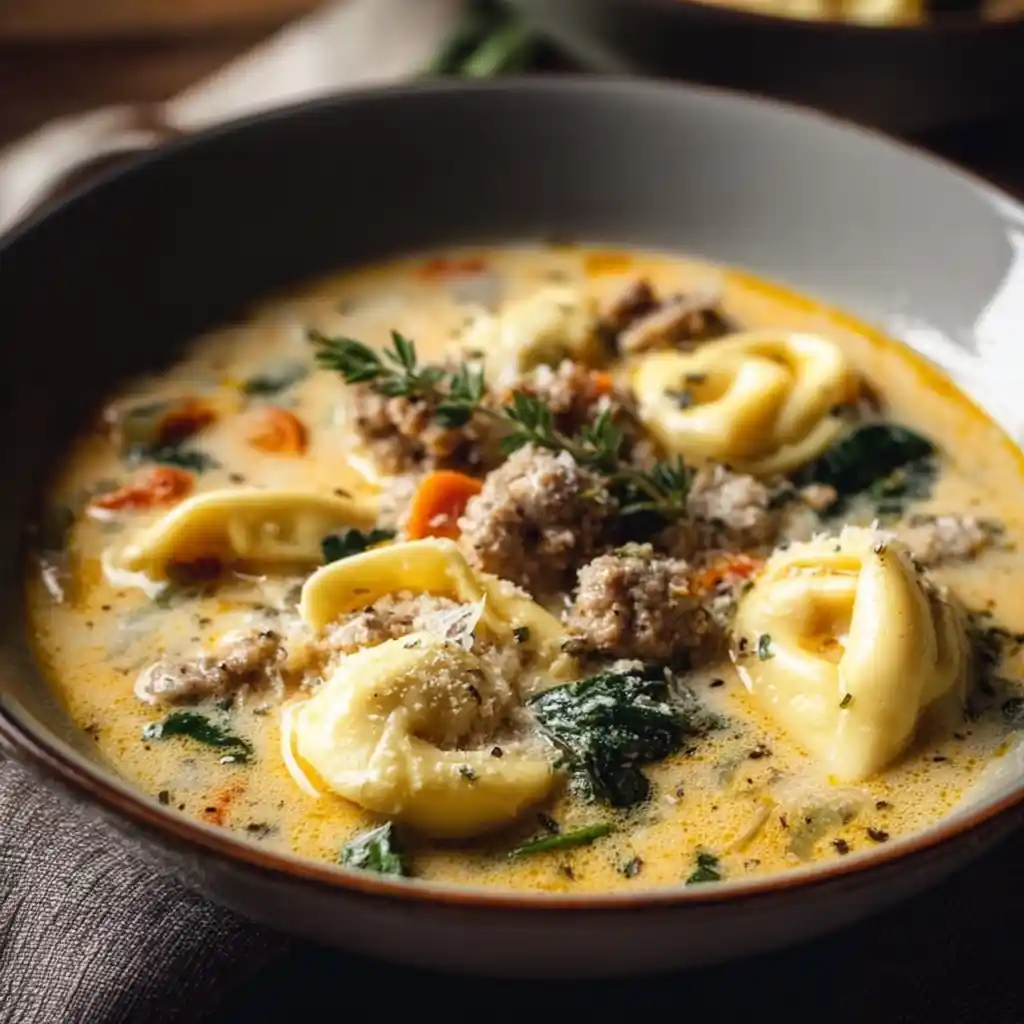 Creamy Sausage Tortellini Soup
