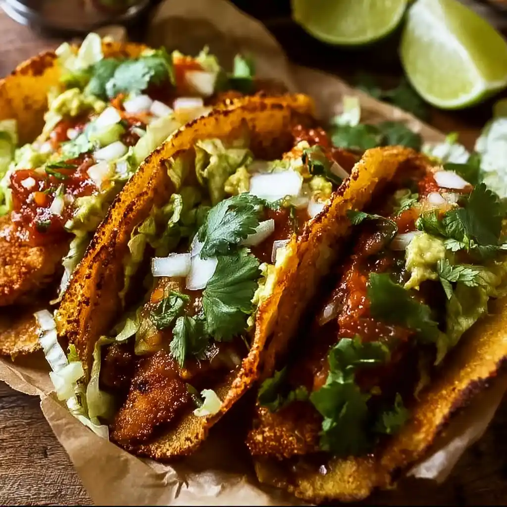 Crispy Baked Chicken Tacos