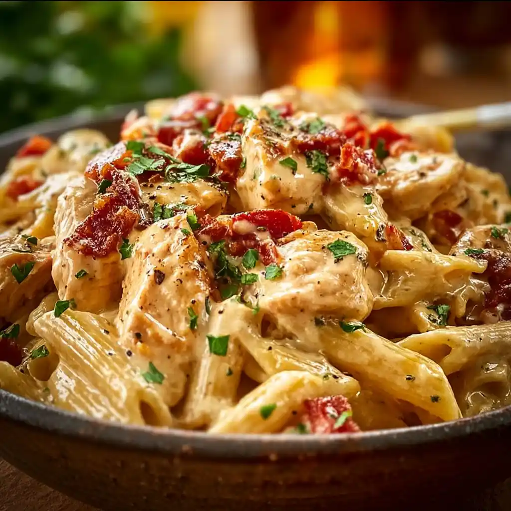 Crock Pot Creamy Cajun Chicken Pasta recipe