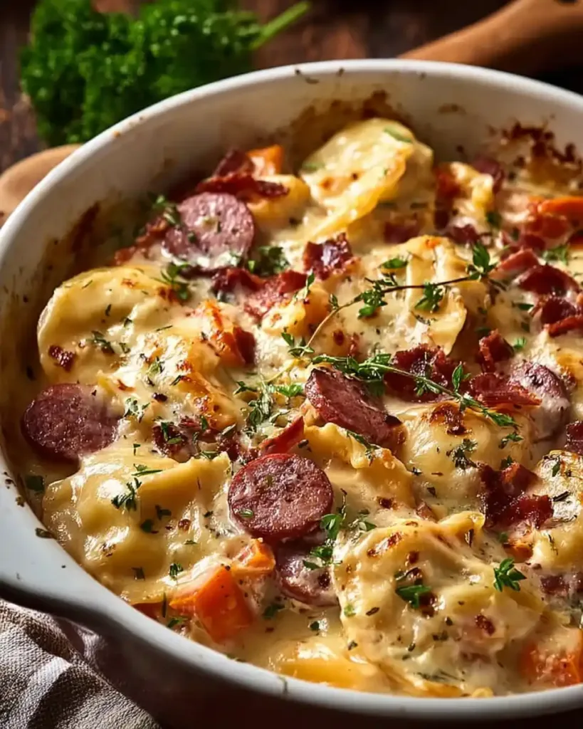 Crockpot Pierogi Casserole