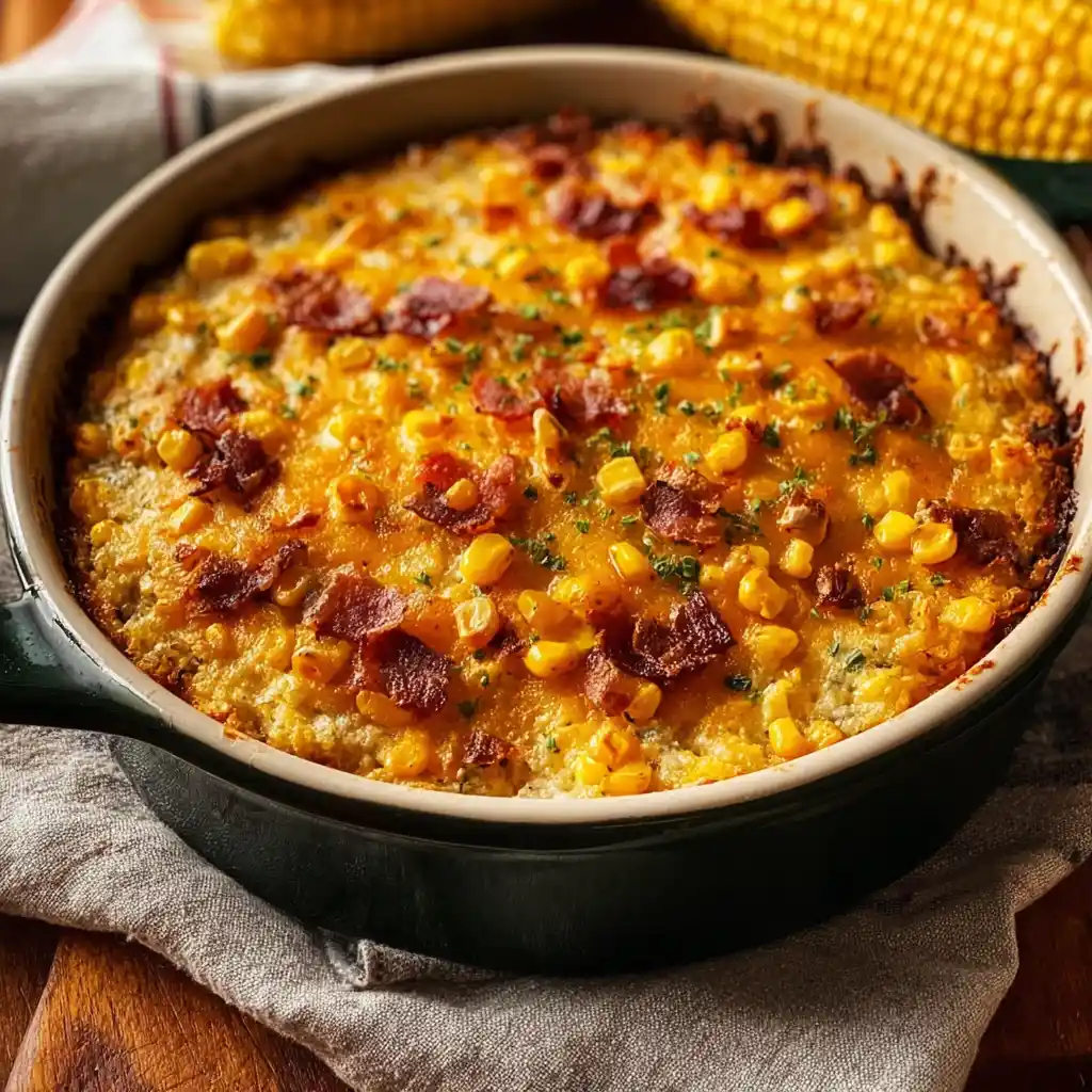 Easy Loaded Corn Casserole