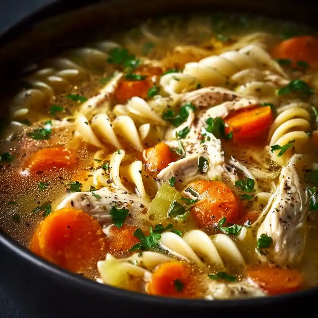 Easy Slow Cooker Chicken Noodle Soup