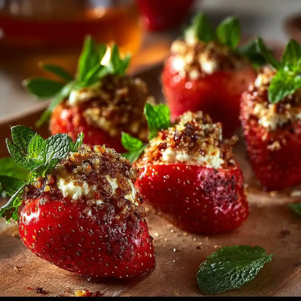 Easy Stuffed Deviled Strawberries