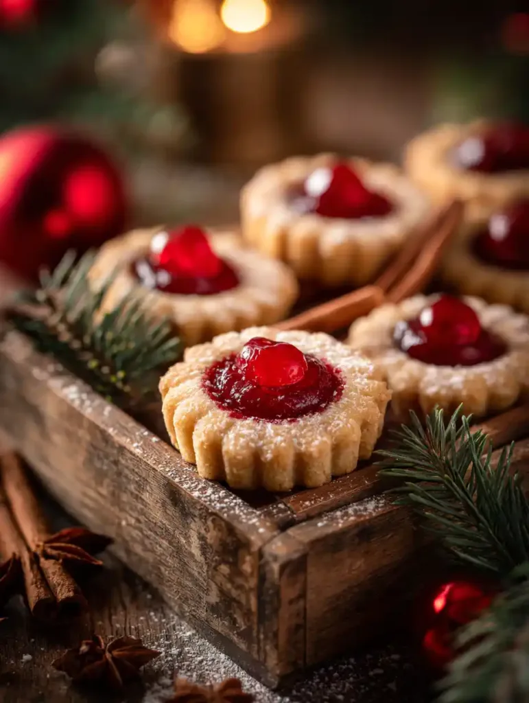 Maraschino Cherry Shortbread Cookies 2