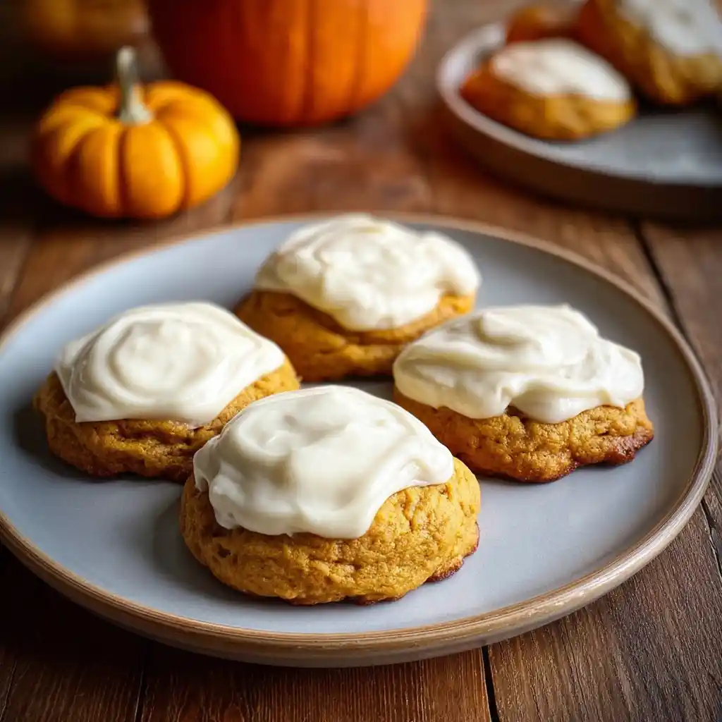 Pumpkin Cookies with Cream Cheese Frosting recipe