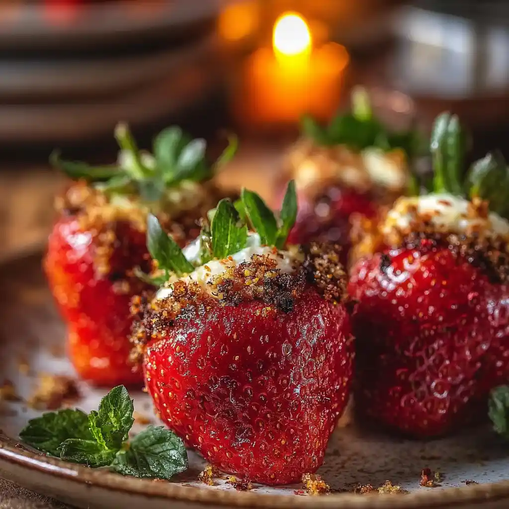 Stuffed Deviled Strawberries