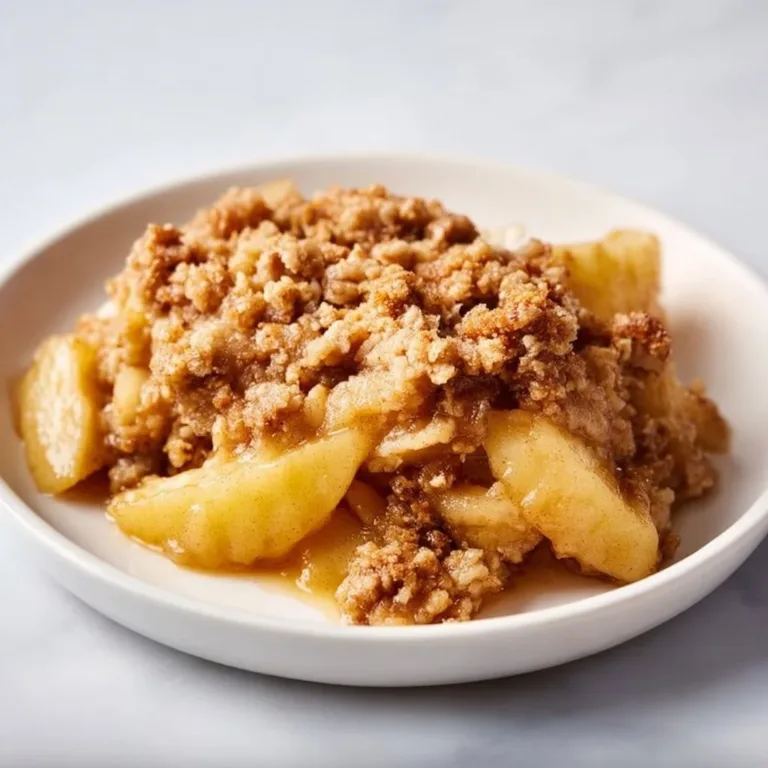Delicious Classic Apple Crisp Oats with a crunchy oat topping and tender baked apples.