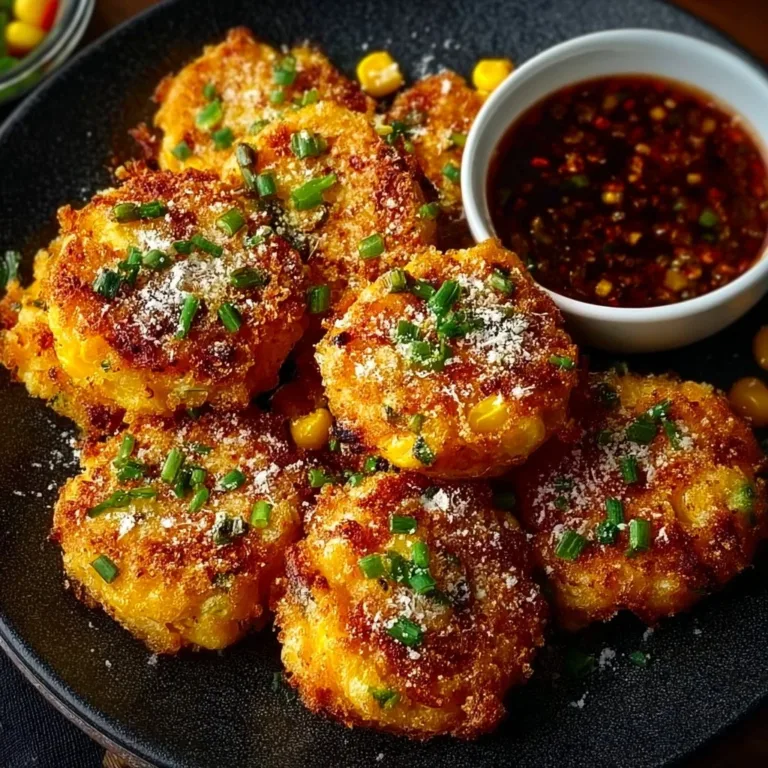 Delicious crispy corn cheese bites served as a tasty appetizer.