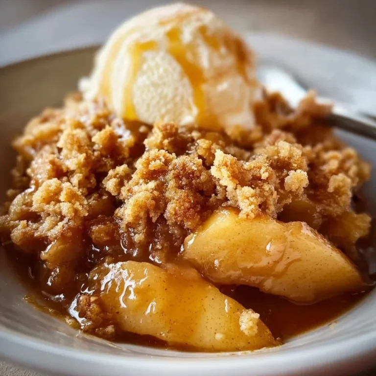 Delicious CrockPot apple cobbler topped with crust and cinnamon