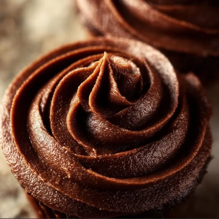 Decadent creamy chocolate Nutella frosting on a chocolate cake