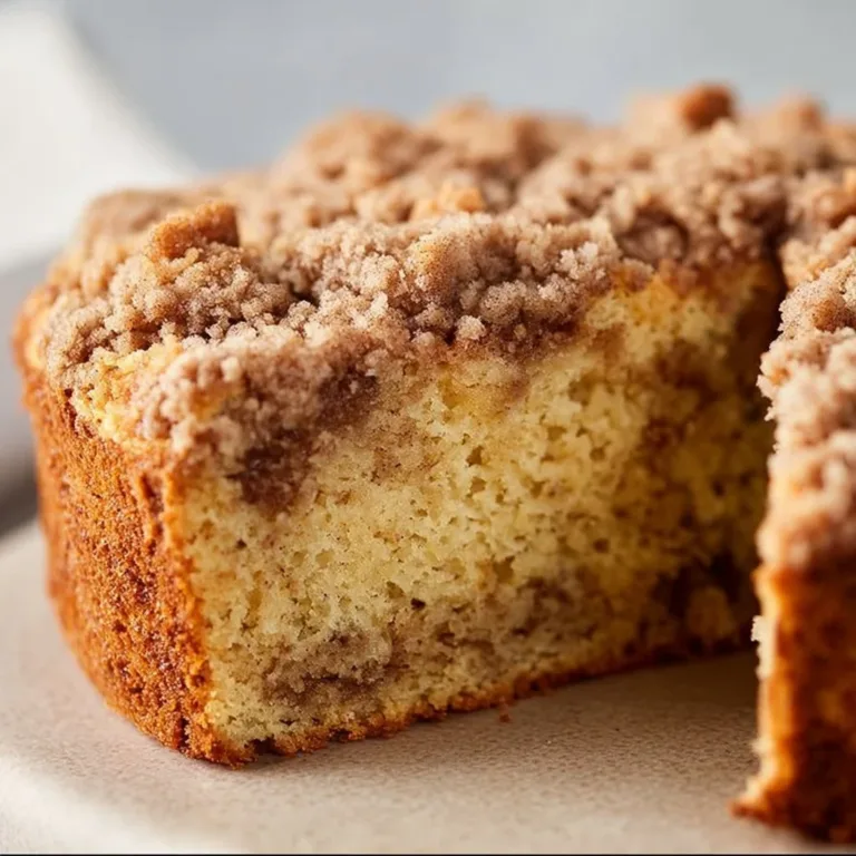Delicious gluten free cinnamon coffee cake with a crumbly topping