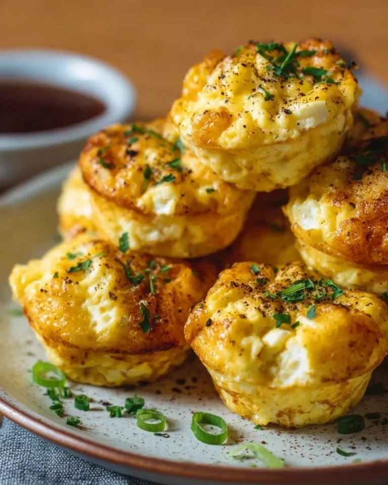 High protein cottage cheese egg bites served on a plate