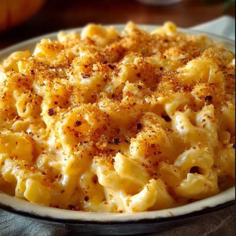 Creamy homemade Mac & Cheese served in a bowl with a cheesy topping