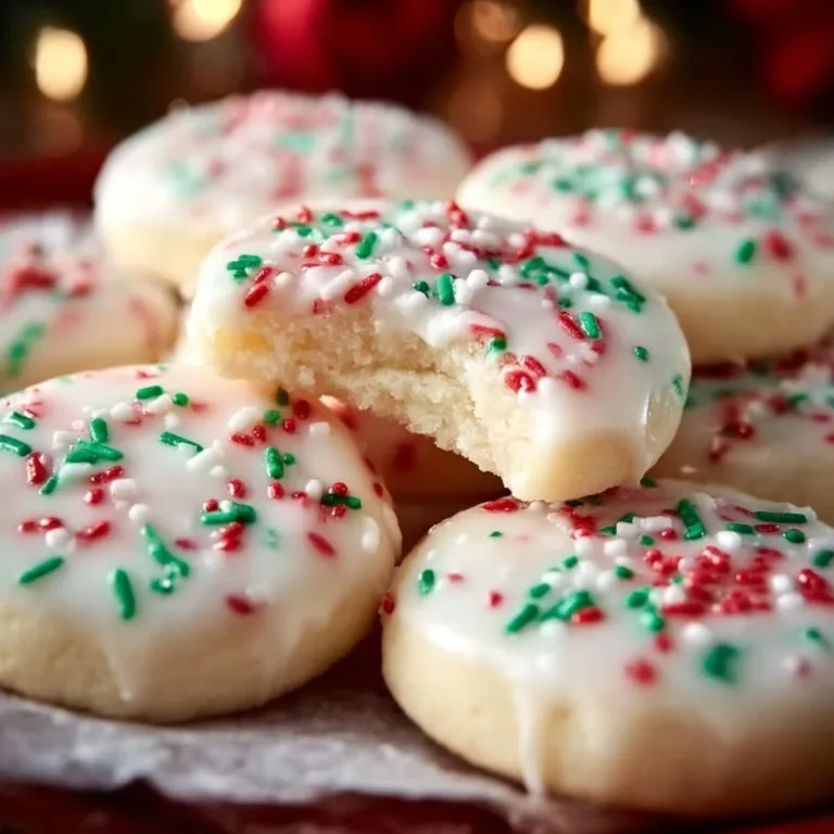 Homemade Peppermint Meltaways arranged on a festive plate
