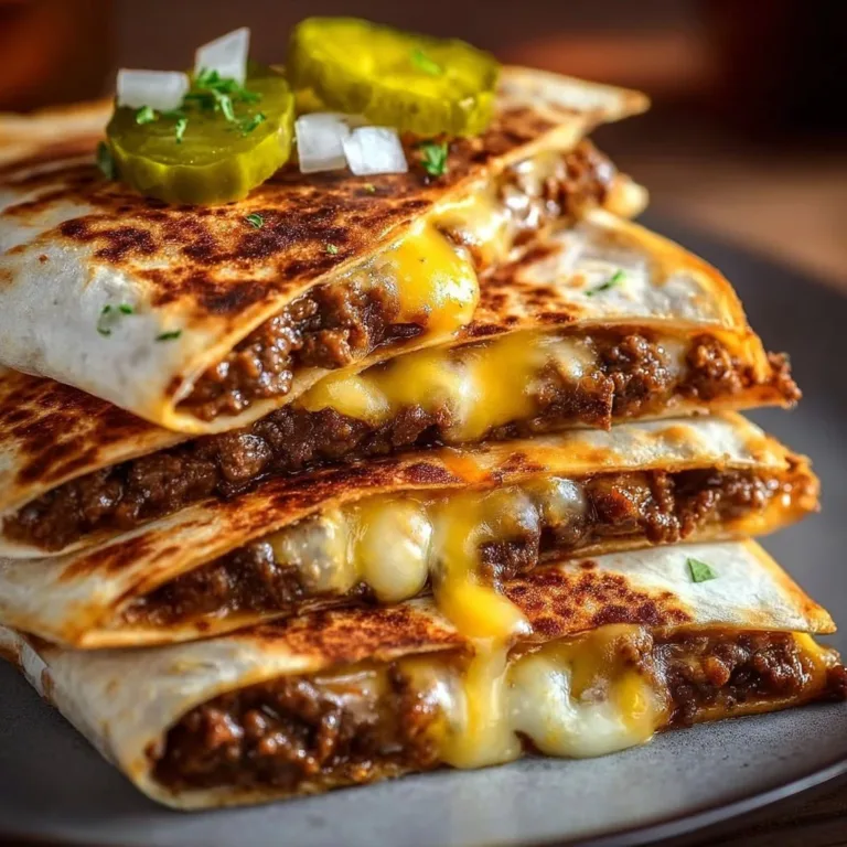 Delicious Smashburger Quesadilla served with toppings and sauces