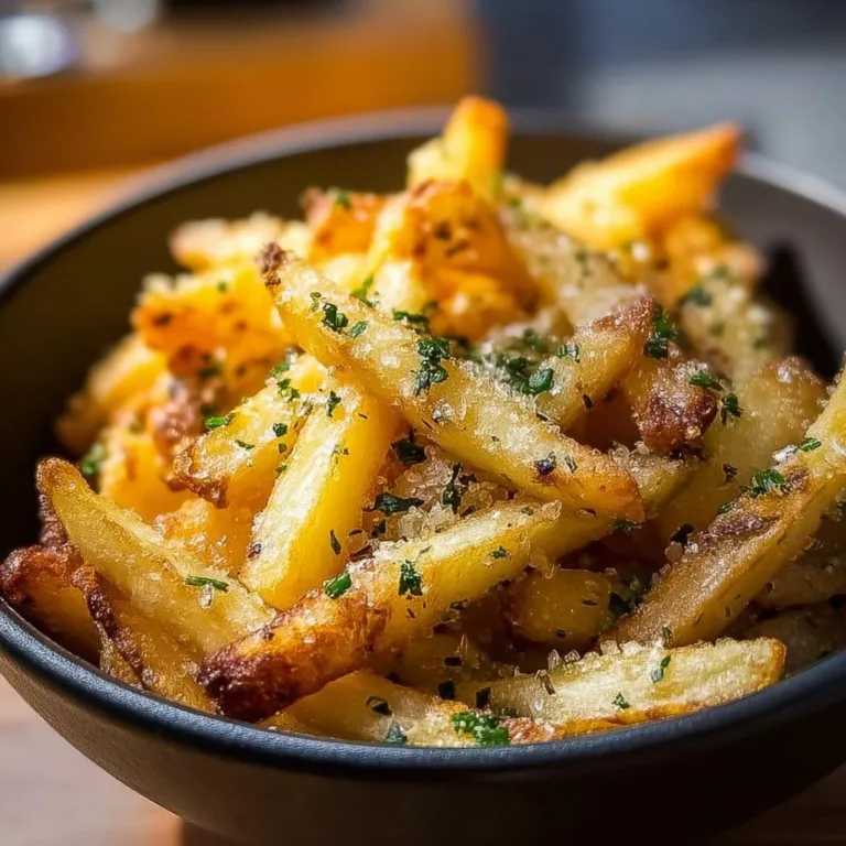Delicious triple-cooked fries, golden and crispy, served with dipping sauce