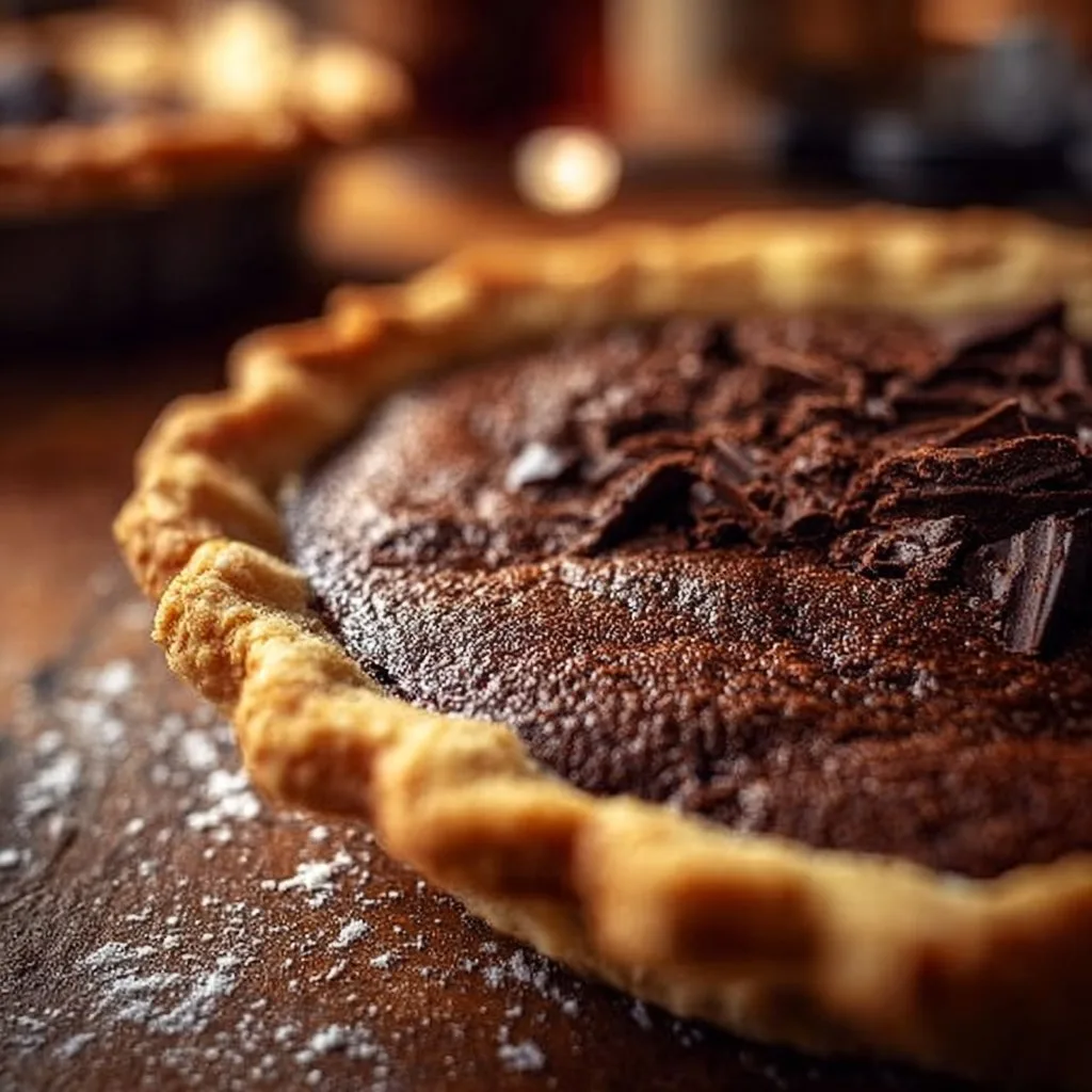 Dark Chocolate Chess Pie