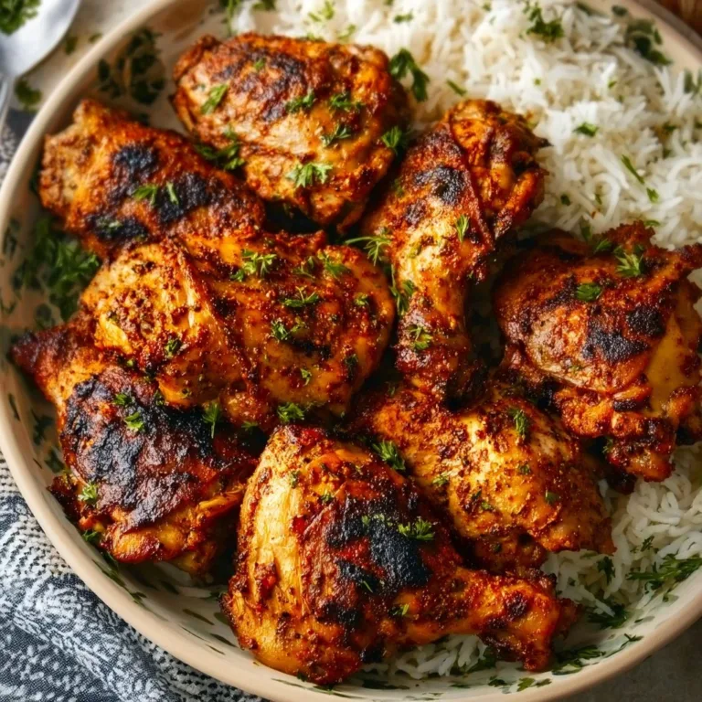 Air fryer shawarma chicken thighs served with fresh salad and pita bread