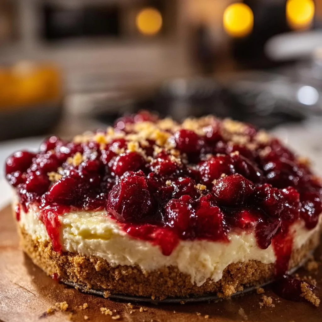 Cranberry Cheesecake Pie