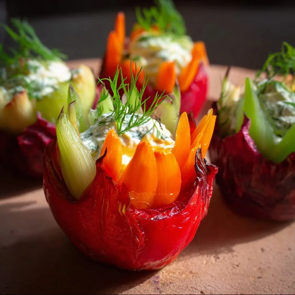 Blooming Tulip Veggie Cups