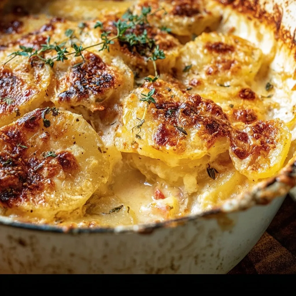 Three-Cheese Au Gratin Potatoes