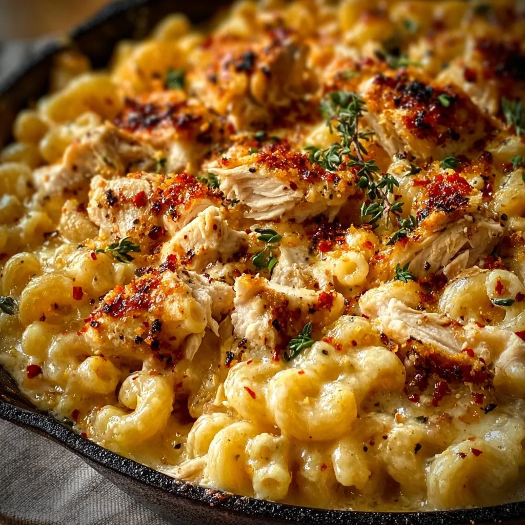 Honey Pepper Chicken Mac and Cheese