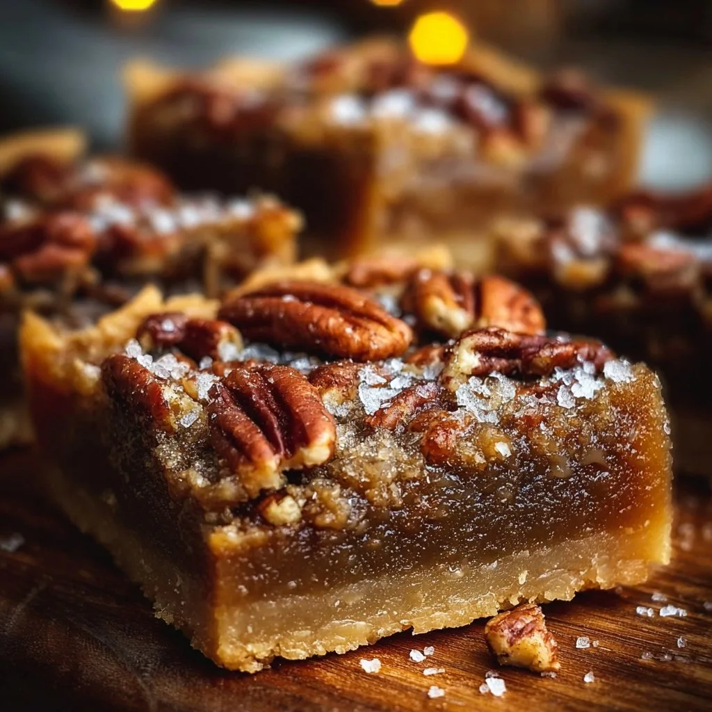 Salted Maple Pecan Pie Bars