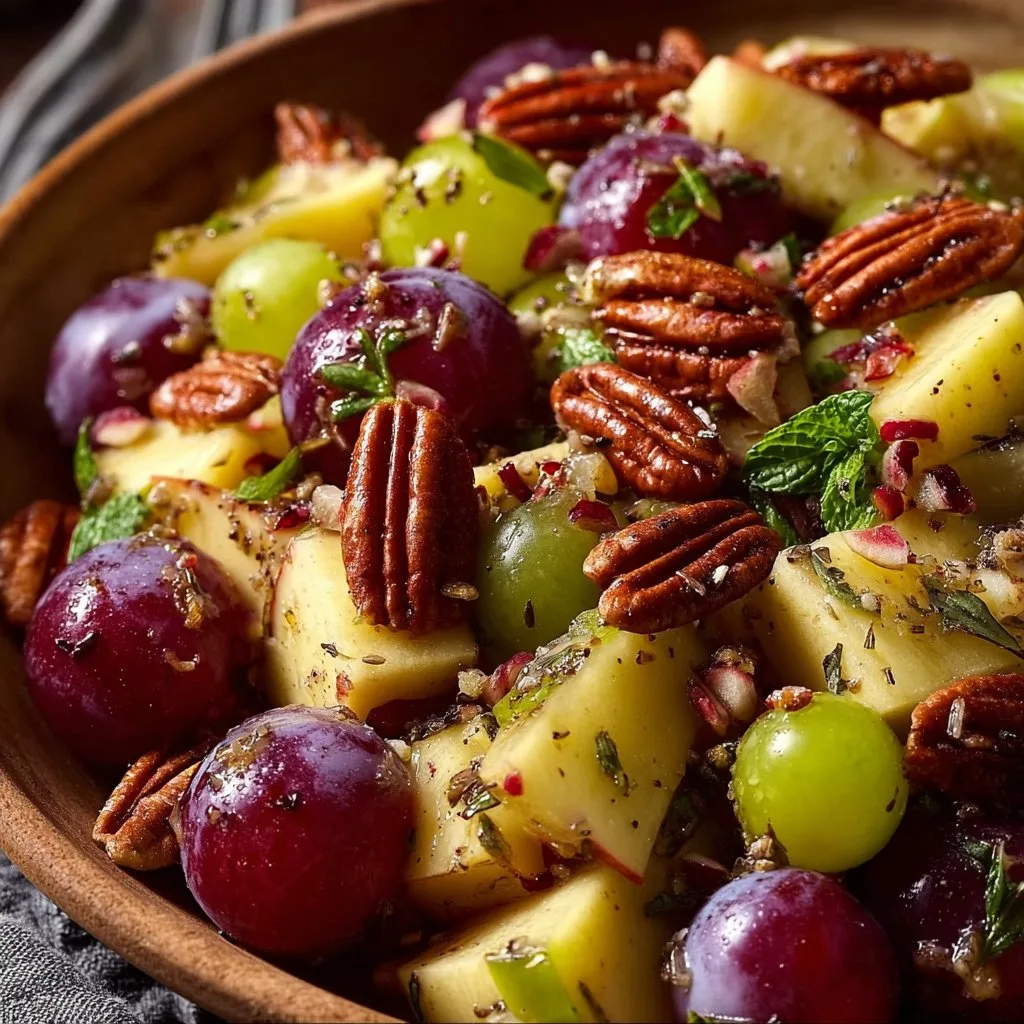 Apple Salad with Grapes & Pecans