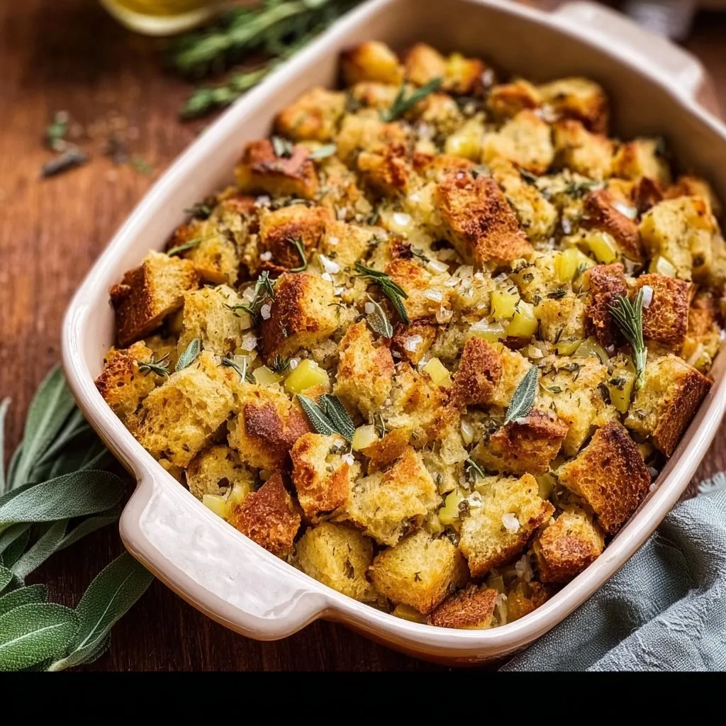 Simple Apple Sage Stuffing