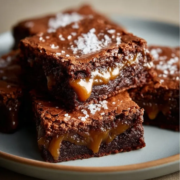 Decadent spiced gingerbread brownies topped with creamy caramel swirl