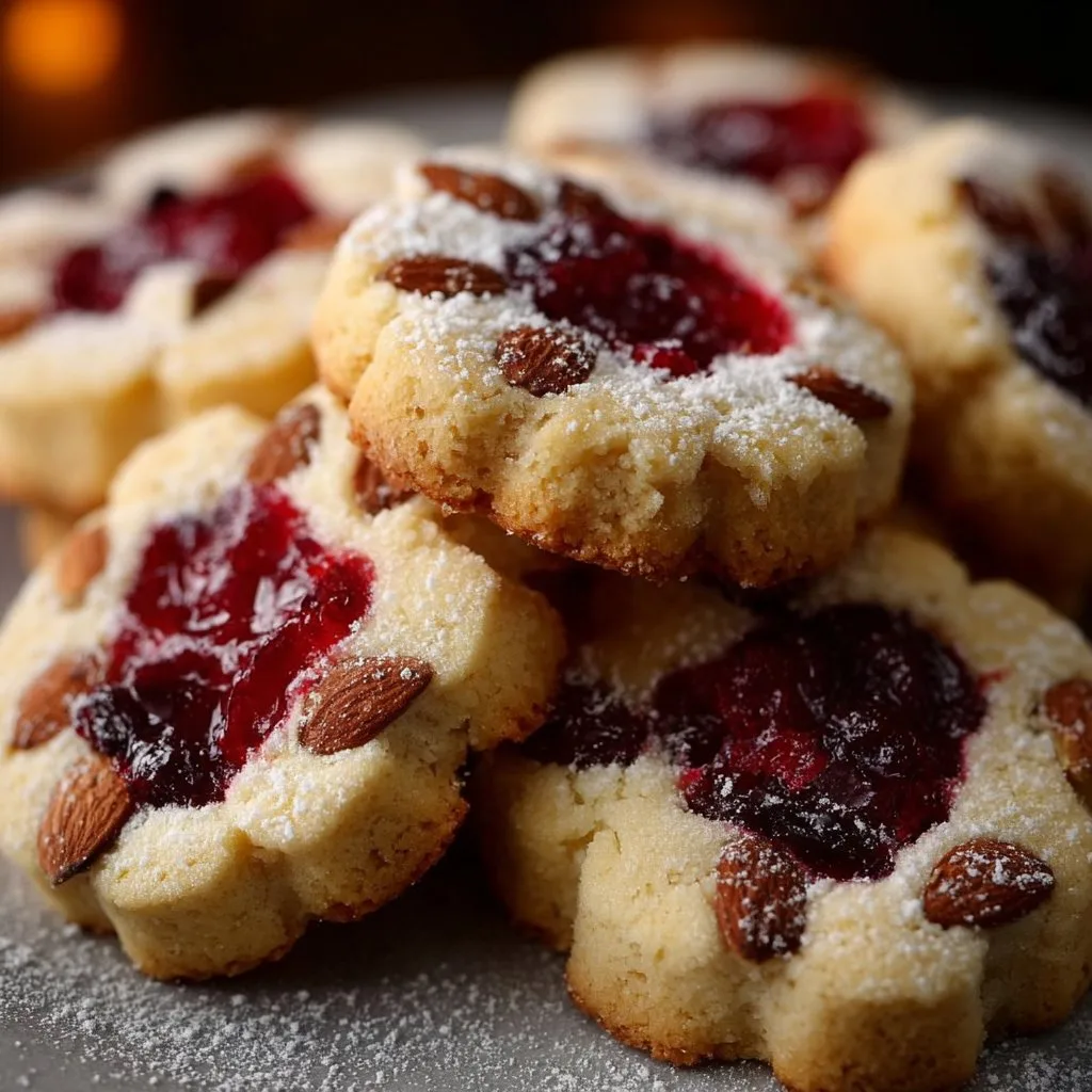 Melt In Your Mouth Cherry Shortbread Cookies