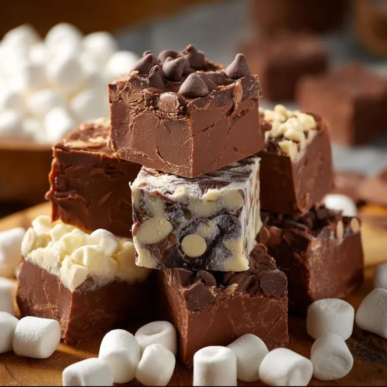 Delicious hot chocolate fudge candy in colorful wrappers