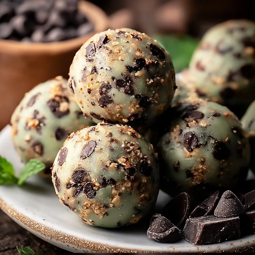 Mint Chocolate Chip Protein Balls