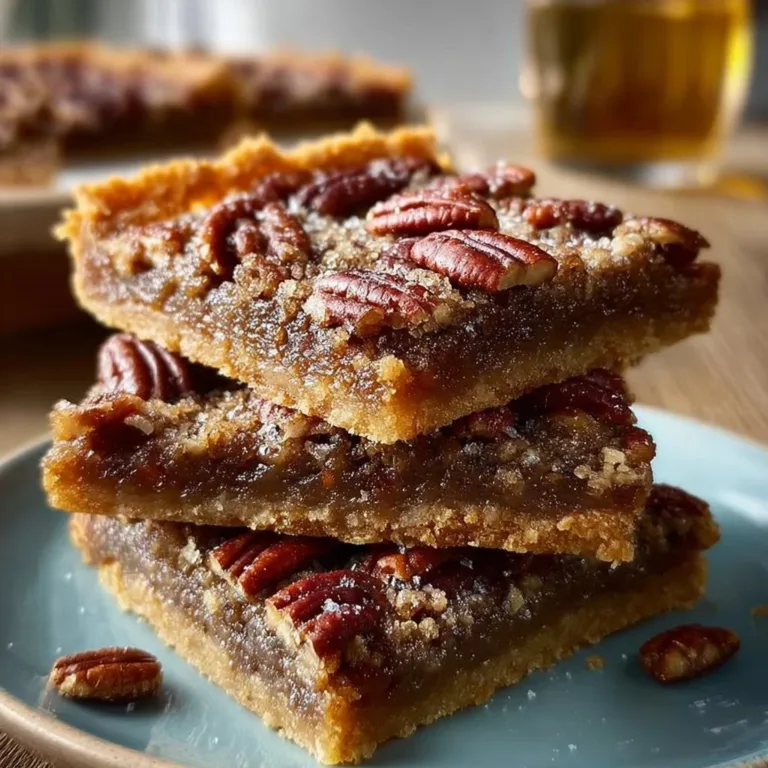 Delicious salted maple pecan pie bars with a golden crust and pecan topping
