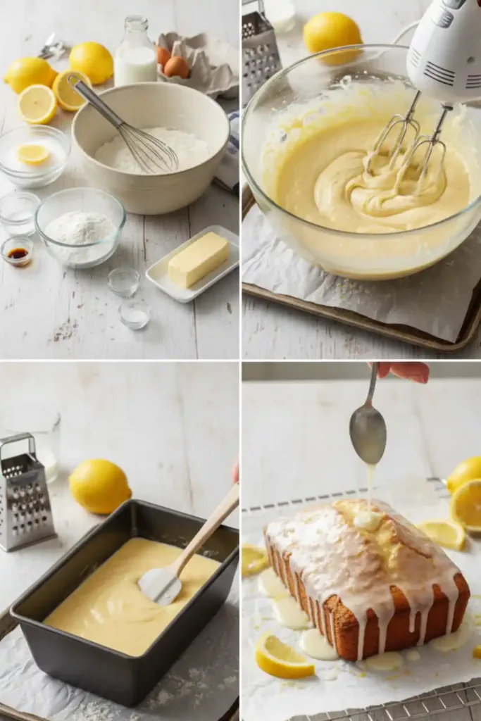 Gluten Free Lemon Drizzle Cake step by step