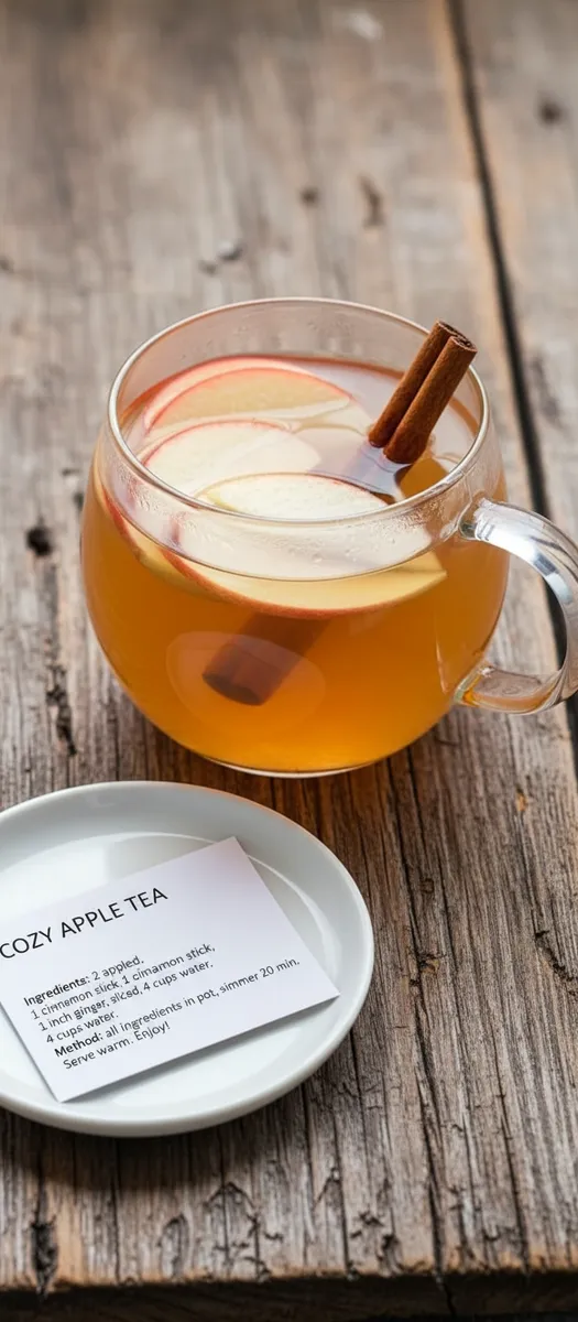 Healthy Fall Cozy Cinnamon Apple Tea with Ginger 1 Healthy Fall Cozy Cinnamon Apple Tea with Ginger