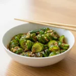 Korean Cucumber Salad with vibrant vegetables and spices in a bowl