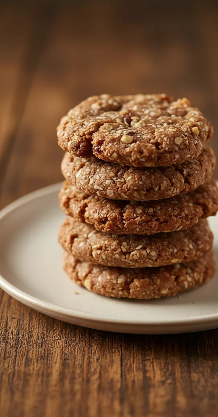 Sugar-free date cookies arranged on a plate, perfect for healthy snacking.