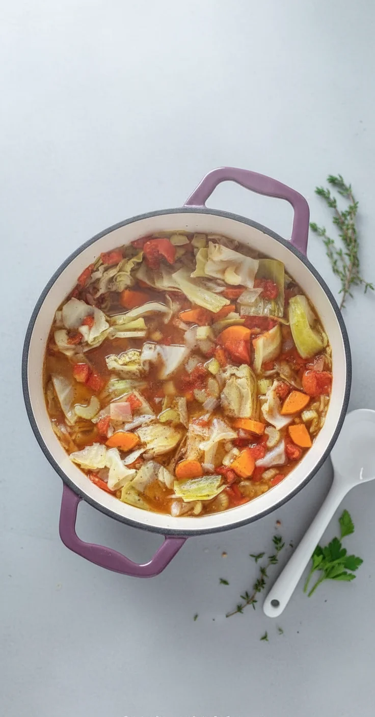 Healthy Weight Loss Cabbage Soup recipe for effective dieting